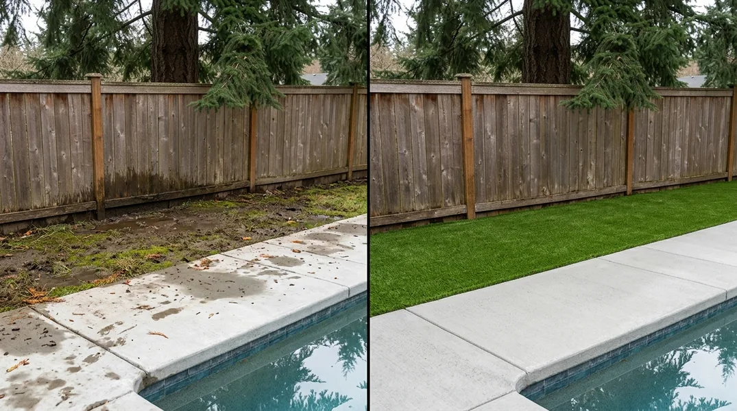 Result artificial grass installation in Seattle - Seattle Turf Installation